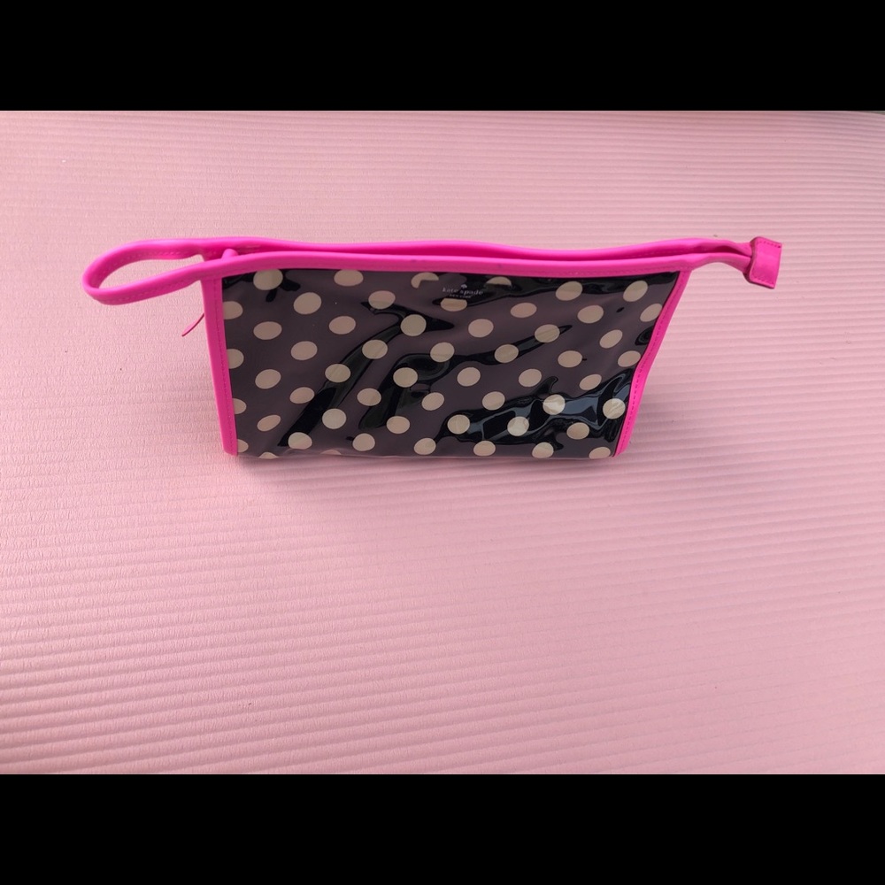 Kate spade Makeup bag in black and pink.